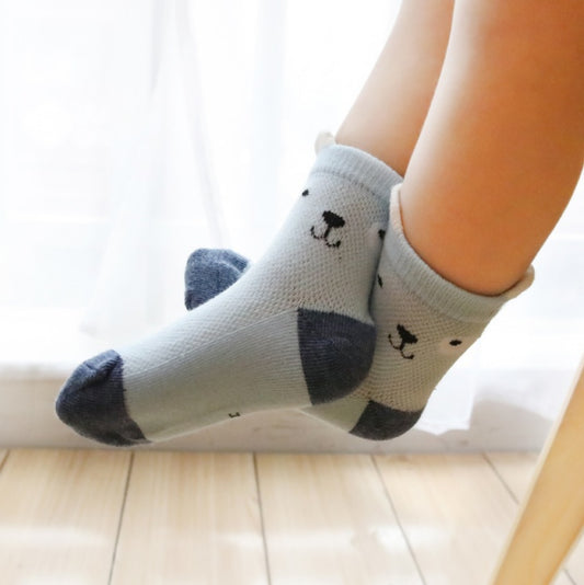 Kids 5-Pack Breathable Cotton Socks